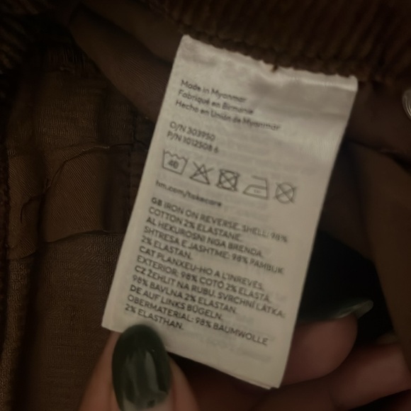 H&M Brown Corduroy Pants Size 4 - Picture 4 of 4